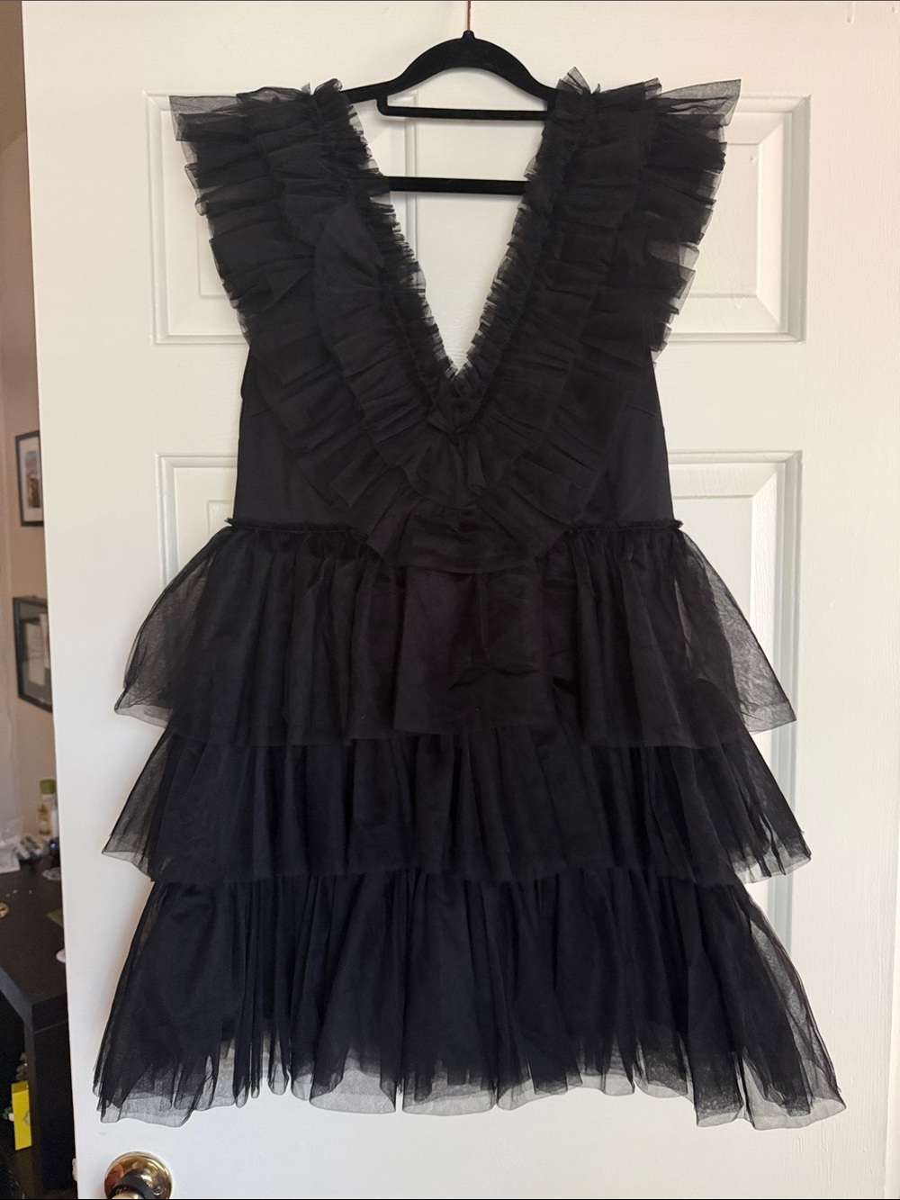 Betsey Johnson Black Layered Tulle Party Dress